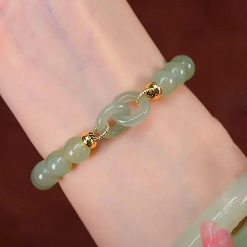 Eternal Connection Jade Bracelet | Heart-to-Heart Healing Talisman