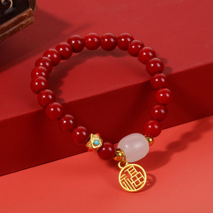 Sacred Vermilion Harmony Bracelet | Protection & Blessing Talisman