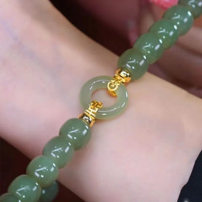 Eternal Bloom Jade-Style Bracelet | Vintage "Two Lifetimes" Romance Collection