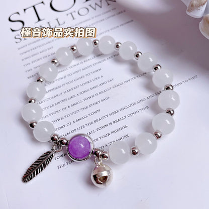 Royal Coquette Amethyst Bracelet | Luminous Cats Eye & Vintage Bow Charm