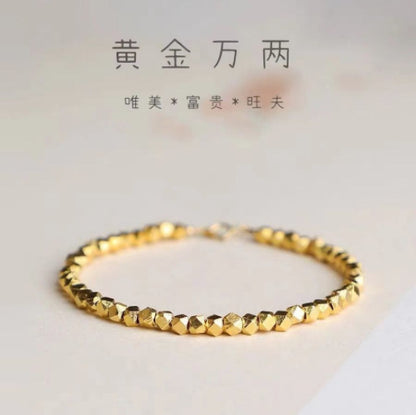 Golden Prosperity Fragment Bracelet | S925 Gold-Plated Minimalist Luxury