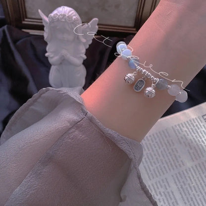 Moonlight Bell Energy Bracelet | Cats Eye & Strawberry Quartz Spiritual Connection