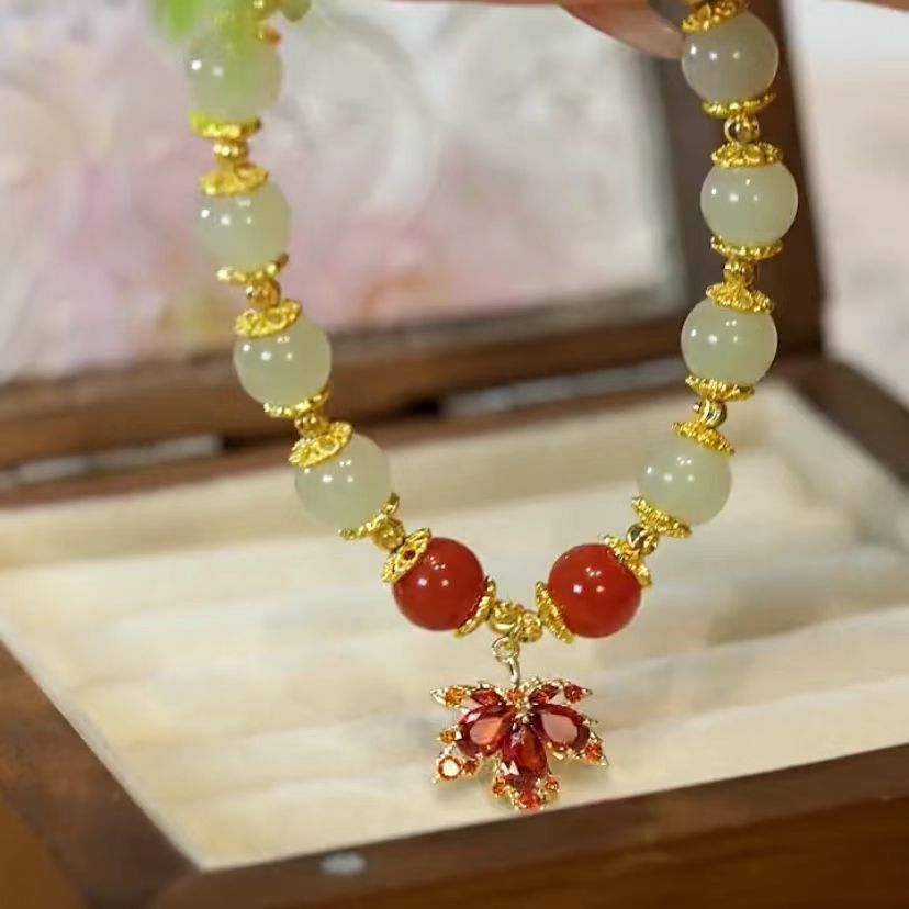 Sacred Transformation Maple Leaf Bracelet | Heart Chakra Healing