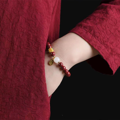 Sacred Vermilion Harmony Bracelet | Protection & Blessing Talisman