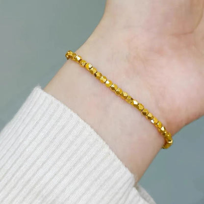 Golden Prosperity Fragment Bracelet | S925 Gold-Plated Minimalist Luxury