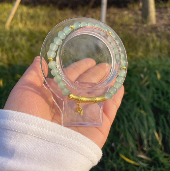 Rising Bamboo Jade Bracelet | Prosperity & Eternal Growth Talisman