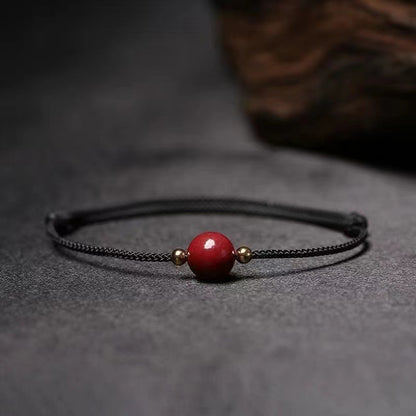 Red Cord Destiny Amulet | Handmade Cinnabar Luck & Protection Bracelet
