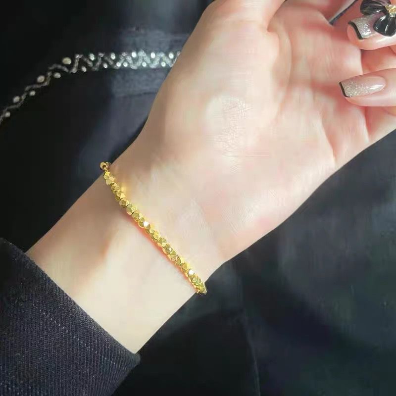 Golden Prosperity Fragment Bracelet | S925 Gold-Plated Minimalist Luxury