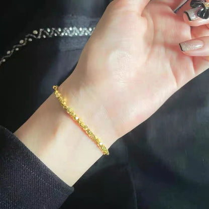 Golden Prosperity Fragment Bracelet | S925 Gold-Plated Minimalist Luxury