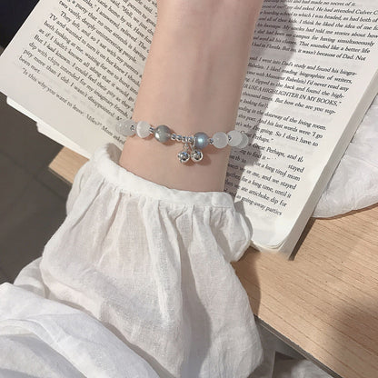 Moonlight Bell Energy Bracelet | Cats Eye & Strawberry Quartz Spiritual Connection