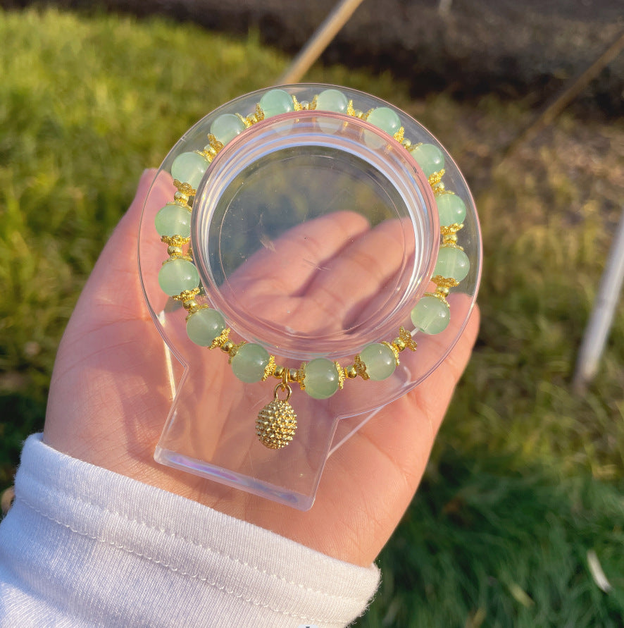Golden Harvest Durian & Lotus Bracelet | Prosperity & Sweet Life Talisman