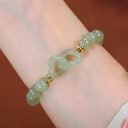 Eternal Connection Jade Bracelet | Heart-to-Heart Healing Talisman