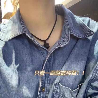 Guardian Lion Meditative Wrap | Obsidian-Style Zen Strength Bracelet