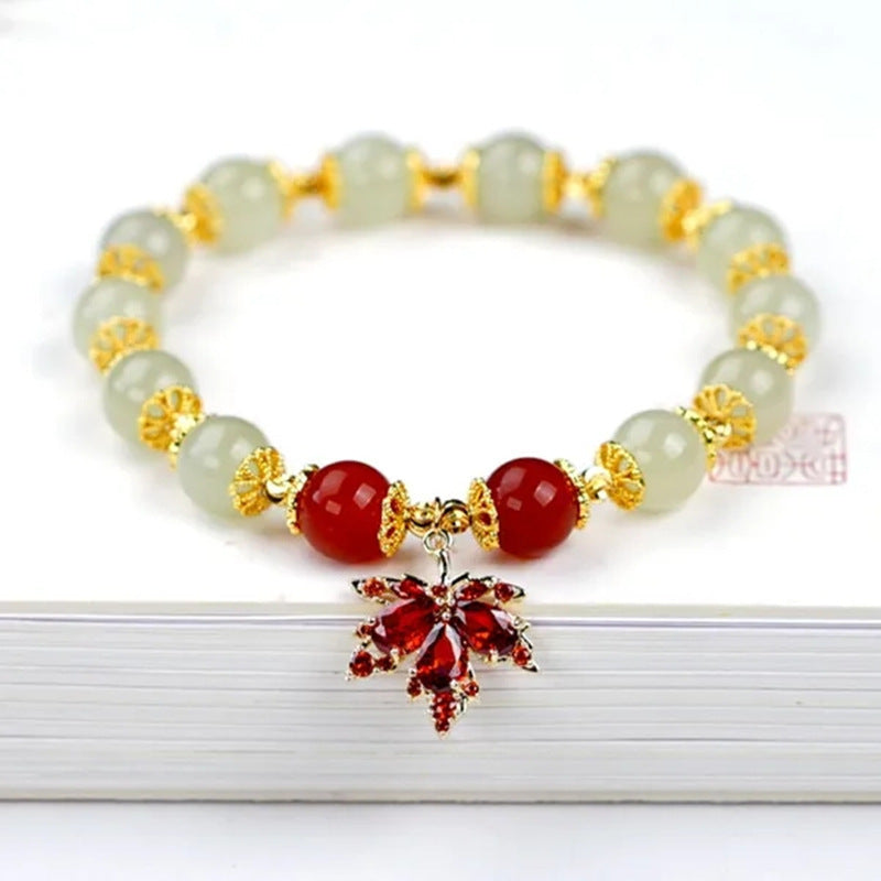 Sacred Transformation Maple Leaf Bracelet | Heart Chakra Healing