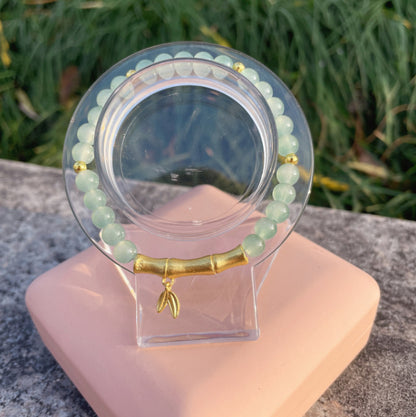 Rising Bamboo Jade Bracelet | Prosperity & Eternal Growth Talisman